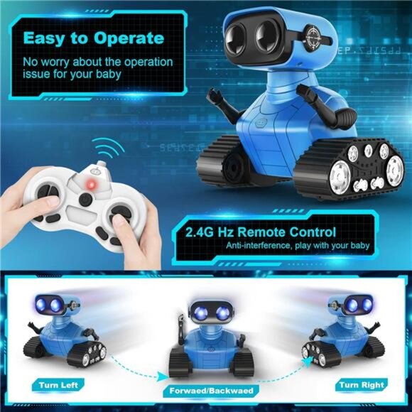 Robot Toys for Boys Girls, Rechargeable Remote Control Emo Robots - Picture 4 of 7